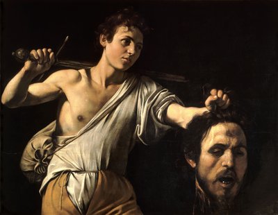 Davi com a cabeça de Golias de Michelangelo Merisi Caravaggio